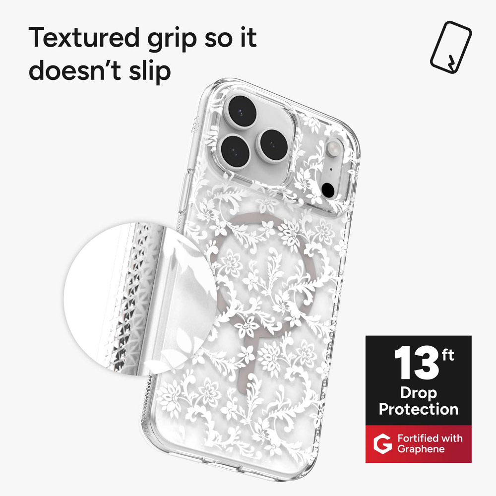 Picture of Apple iPhone 17 Pro 6.3 Case | Zagg Milan Snap Magnetic Drop Protection Case for iPhone 17 Pro 6.3 (Boho Blossom)