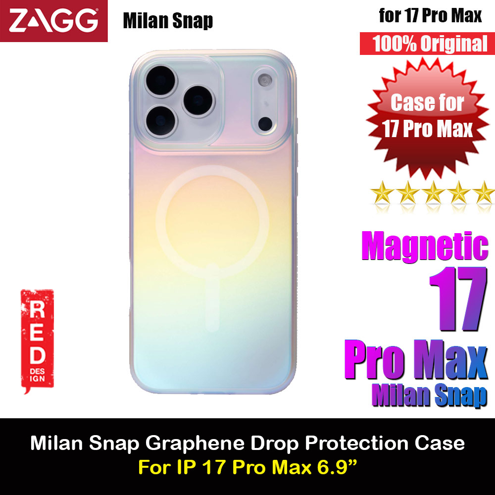 Picture of Zagg Milan Snap Magnetic Drop Protection Case for iPhone 17 Pro Max 6.9 (Iridescent) Apple iPhone 17 Pro Max 6.9- Apple iPhone 17 Pro Max 6.9 Cases, Apple iPhone 17 Pro Max 6.9 Covers, iPad Cases and a wide selection of Apple iPhone 17 Pro Max 6.9 Accessories in Malaysia, Sabah, Sarawak and Singapore 