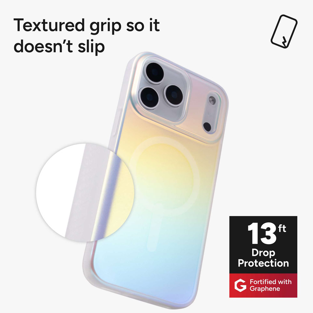 Picture of Apple iPhone 17 Pro 6.3 Case | Zagg Milan Snap Magnetic Drop Protection Case for iPhone 17 Pro 6.3 (Iridescent)