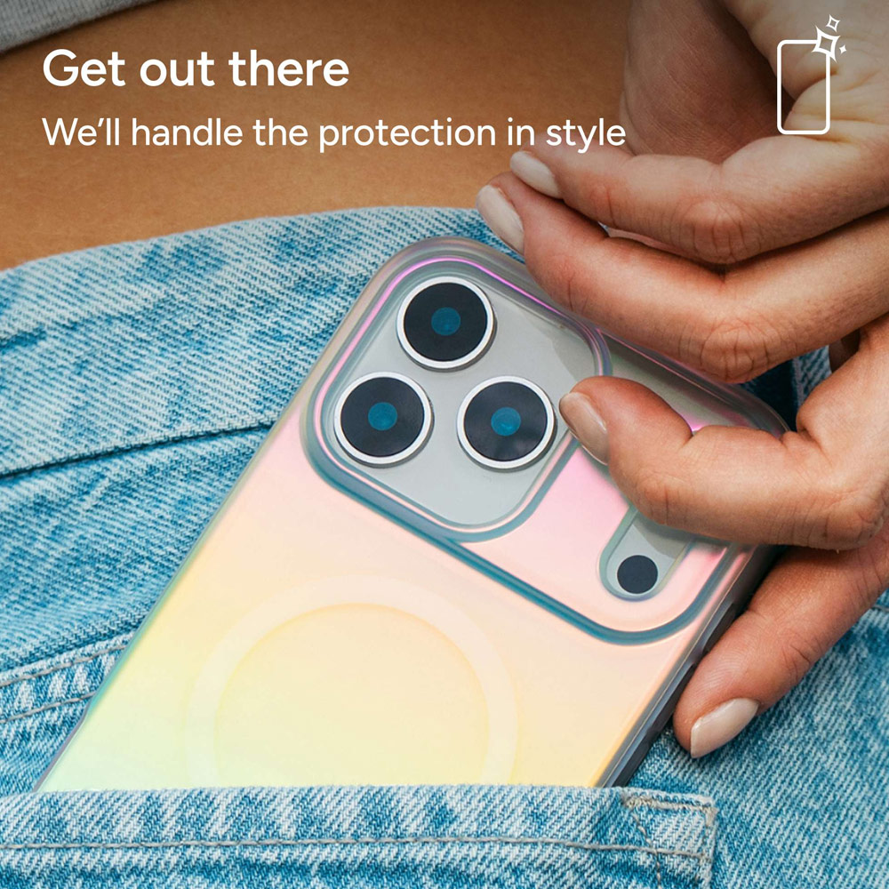 Picture of Apple iPhone 17 Pro 6.3 Case | Zagg Milan Snap Magnetic Drop Protection Case for iPhone 17 Pro 6.3 (Iridescent)