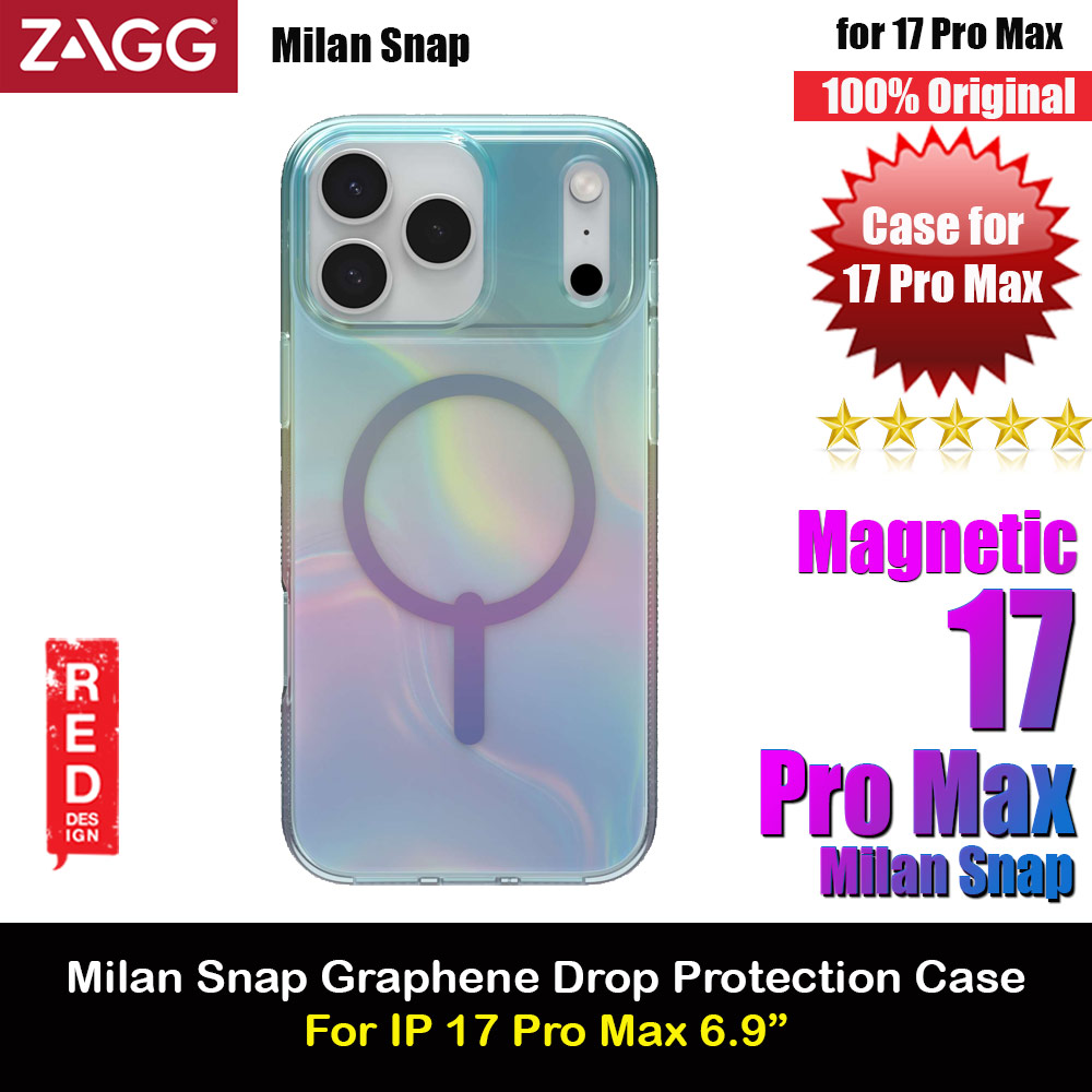 Picture of Zagg Milan Snap Magnetic Drop Protection Case for iPhone 17 Pro Max 6.9 (Iridescent Light) Apple iPhone 17 Pro Max 6.9- Apple iPhone 17 Pro Max 6.9 Cases, Apple iPhone 17 Pro Max 6.9 Covers, iPad Cases and a wide selection of Apple iPhone 17 Pro Max 6.9 Accessories in Malaysia, Sabah, Sarawak and Singapore 