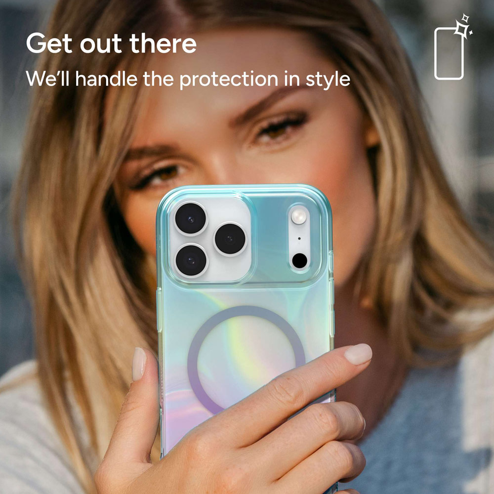 Picture of Apple iPhone 17 Pro Max 6.9 Case | Zagg Milan Snap Magnetic Drop Protection Case for iPhone 17 Pro Max 6.9 (Iridescent Light)