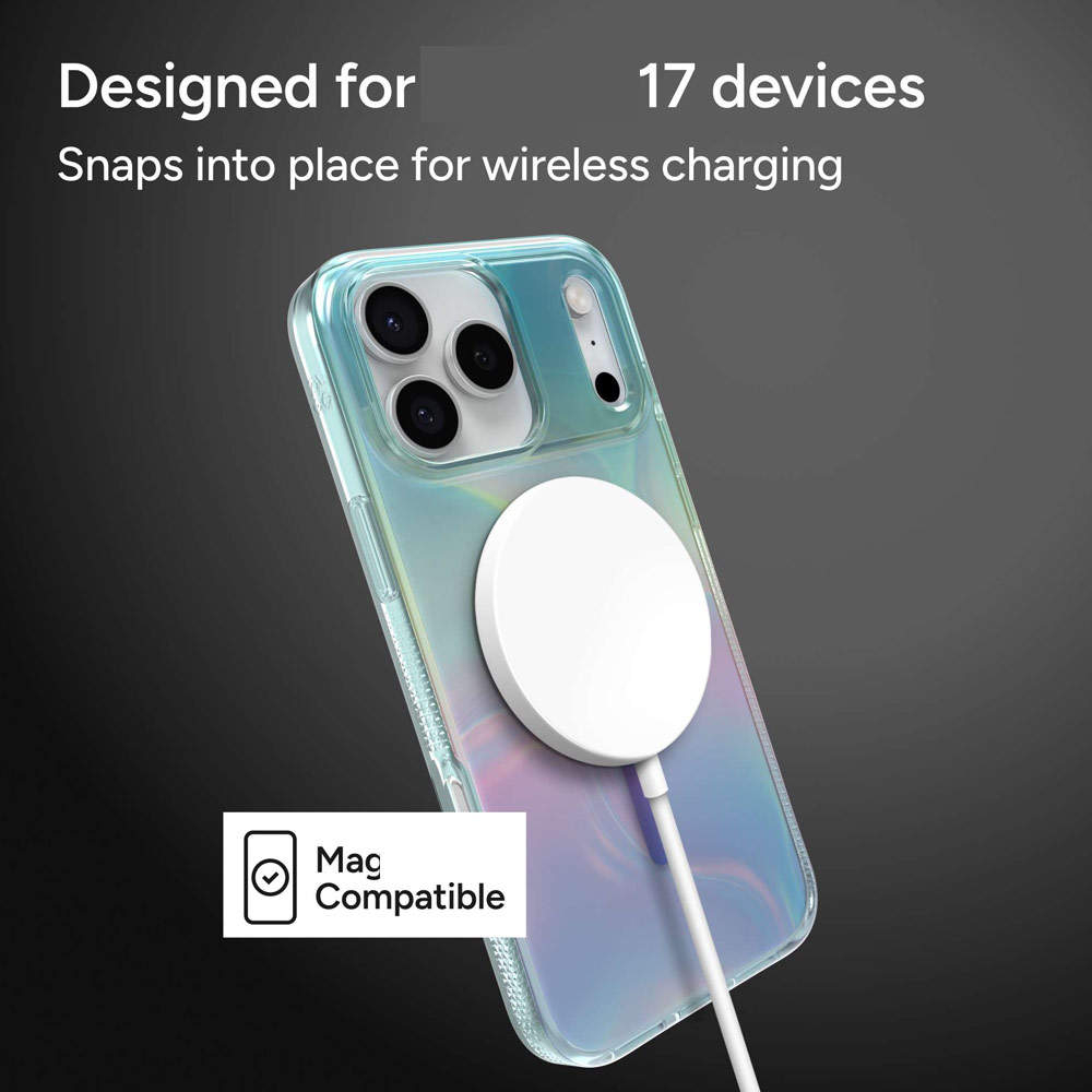 Picture of Apple iPhone 17 Pro Max 6.9 Case | Zagg Milan Snap Magnetic Drop Protection Case for iPhone 17 Pro Max 6.9 (Iridescent Light)