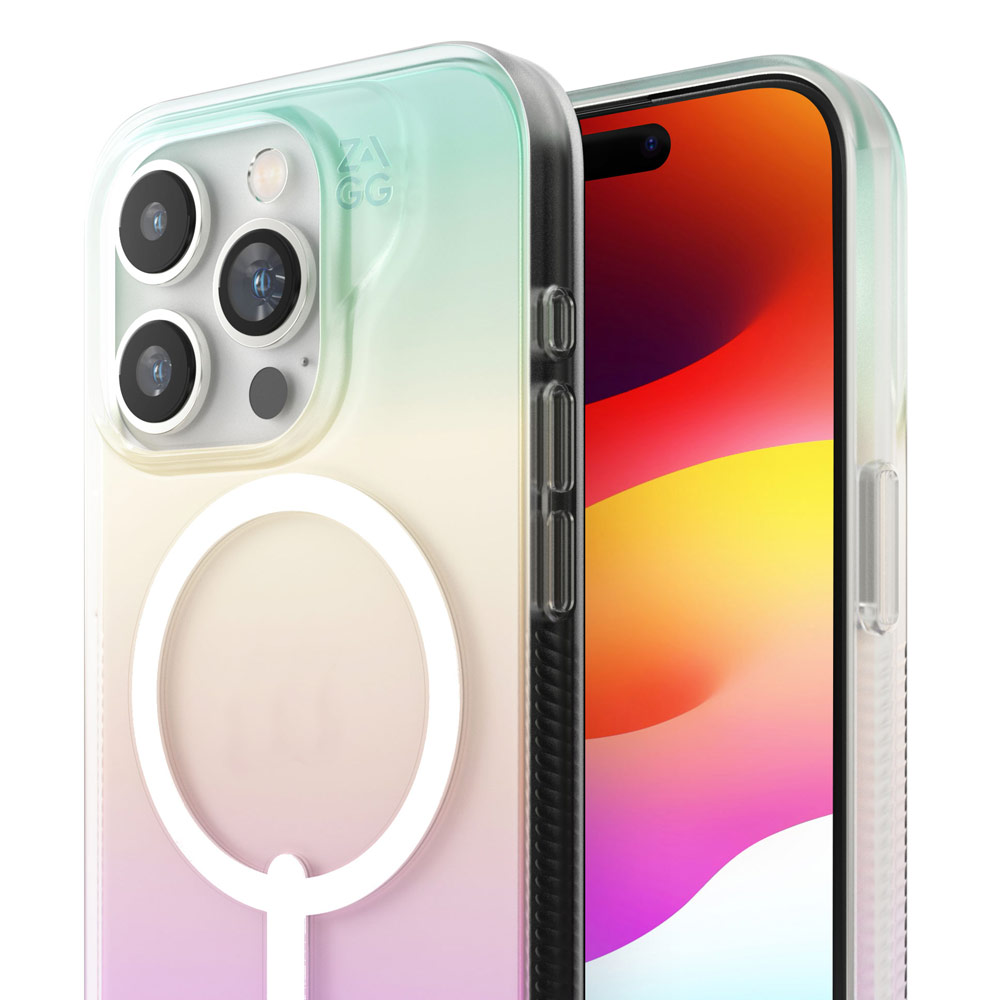 Picture of Apple iPhone 15 Pro Max 6.7 Case | Zagg Milan Snap Magnetic Drop Protection Case for iPhone 15 Pro Max 6.7 (Iridescent)