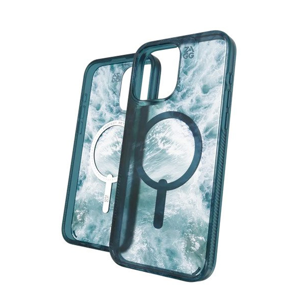 Picture of Apple iPhone 15 Pro 6.1 Case | Zagg Milan Snap Magnetic Drop Protection Case for iPhone 15 Pro 6.1 (Oceon)