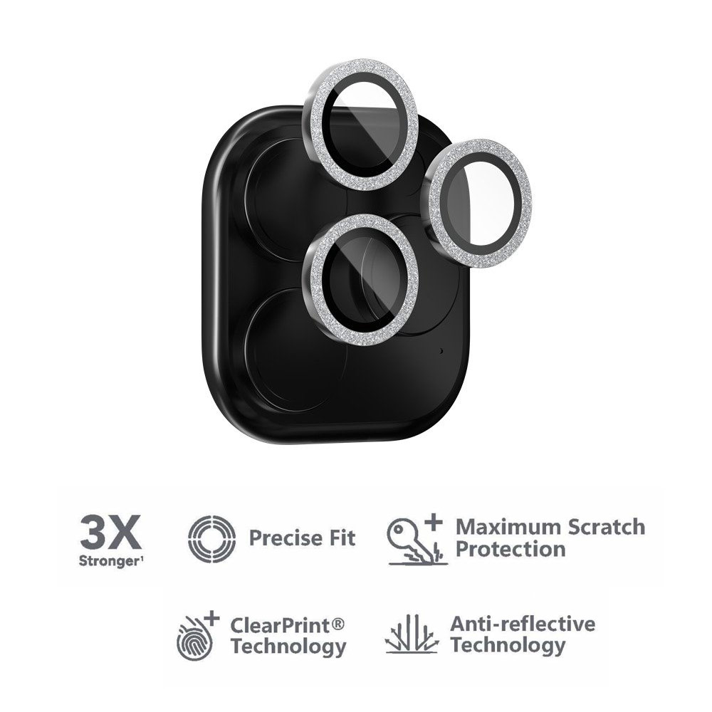 Picture of Apple iPhone 15 Pro 6.1 | ZAGG Glass Luxury Camera Lens Frame Protector For IPhone 15 Pro Max 6.7 15 Pro 6.1 (Glitter)