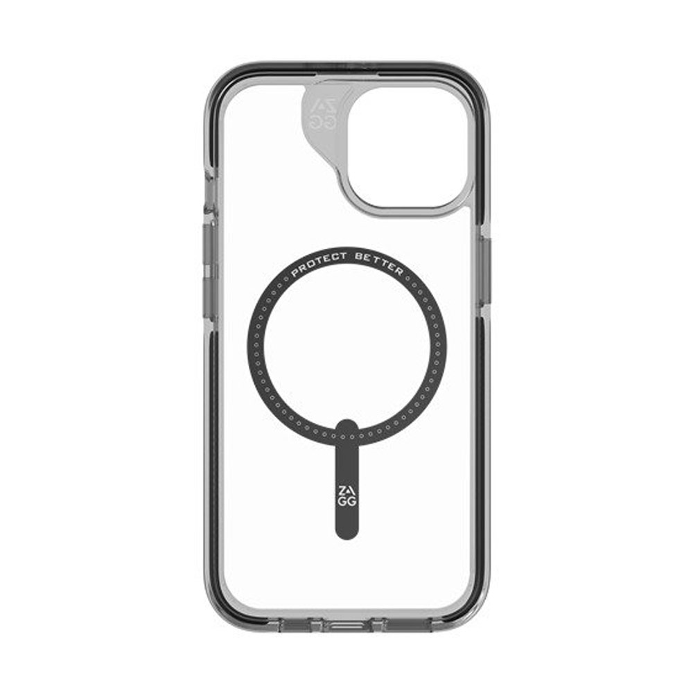 Picture of Apple iPhone 15 6.1 Case | Zagg Santa Cruz Snap Magnetic Slim Lightweight Non Slip Drop Protection Case for iPhone 15 6.1 (Black)