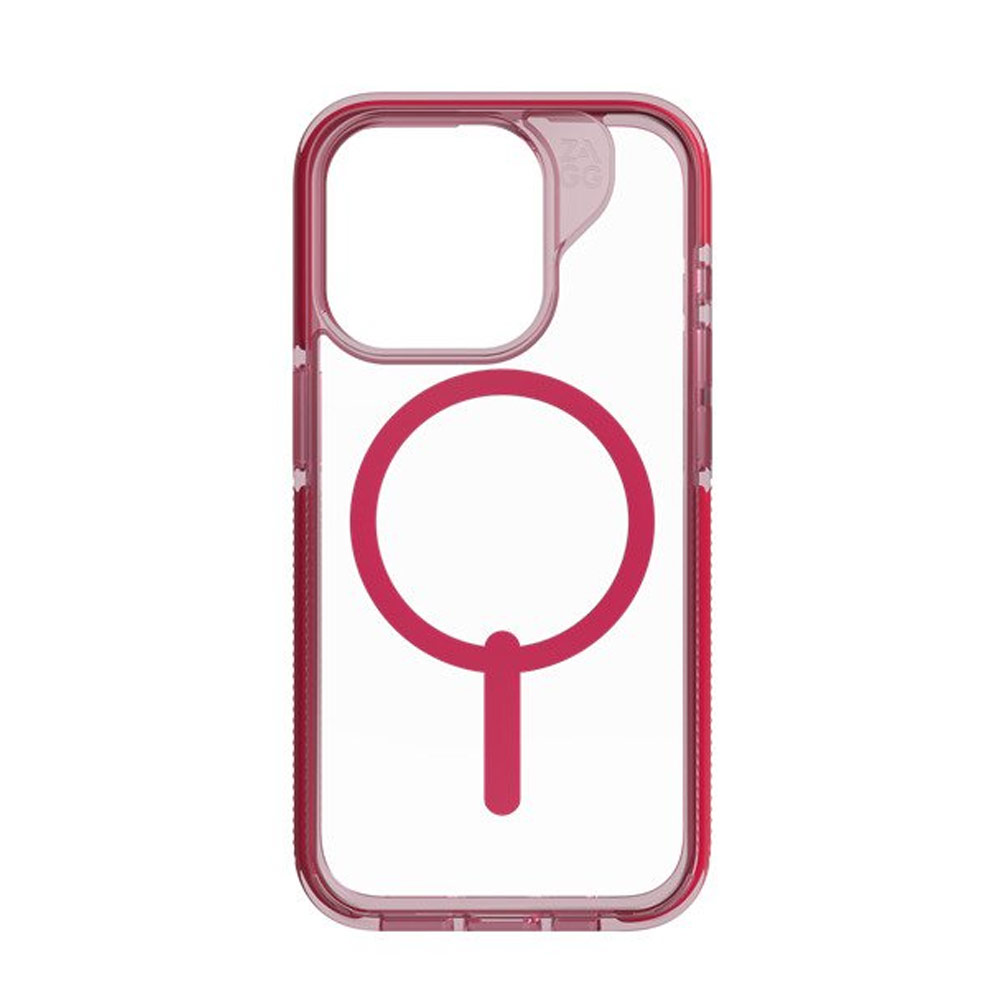 Picture of Apple iPhone 15 Pro Max 6.7 Case | Zagg Santa Cruz Snap Magnetic Slim Lightweight Non Slip Drop Protection Case for iPhone 15 Pro Max 6.7 (Magenta)