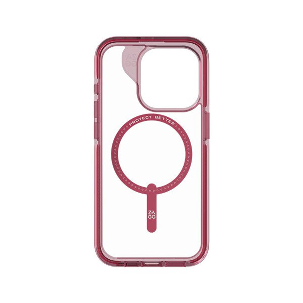 Picture of Apple iPhone 15 Pro Max 6.7 Case | Zagg Santa Cruz Snap Magnetic Slim Lightweight Non Slip Drop Protection Case for iPhone 15 Pro Max 6.7 (Magenta)