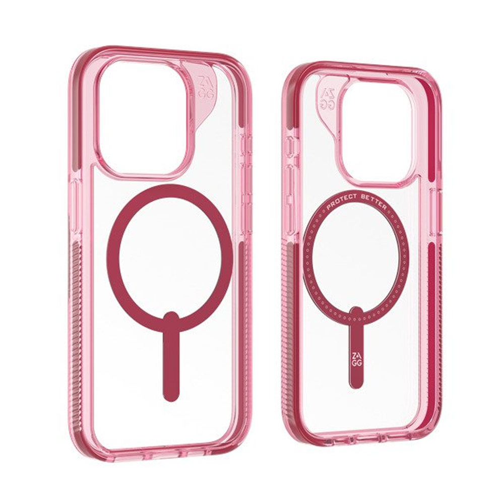 Picture of Apple iPhone 15 Pro Max 6.7 Case | Zagg Santa Cruz Snap Magnetic Slim Lightweight Non Slip Drop Protection Case for iPhone 15 Pro Max 6.7 (Magenta)